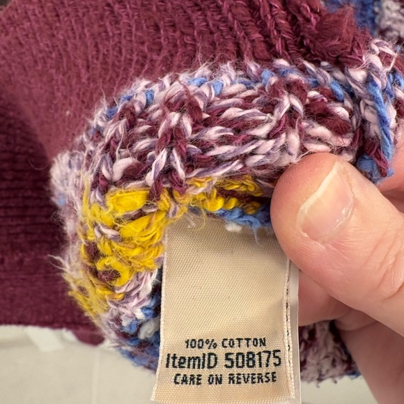 LL Bean Cotton Ragg Fair Isle Cardigan Sweater - Picture 8 of 15